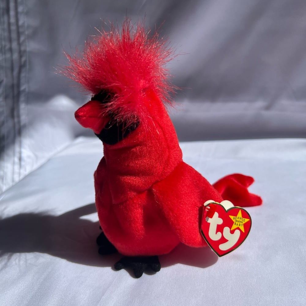 TY Beanie Babies – Mac the Cardinal, P.V.C. Pellets With 12 Errors - Picture 3 of 13